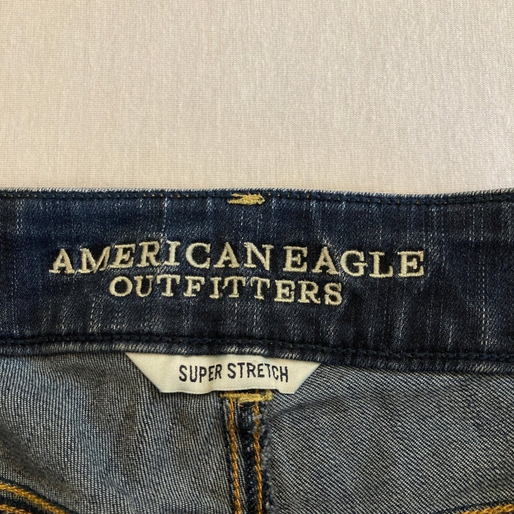 American Eagle Artist Crop Jeans Womens 6 Dark Wash Super Stretch 23 Inseam - Picture 13 of 15